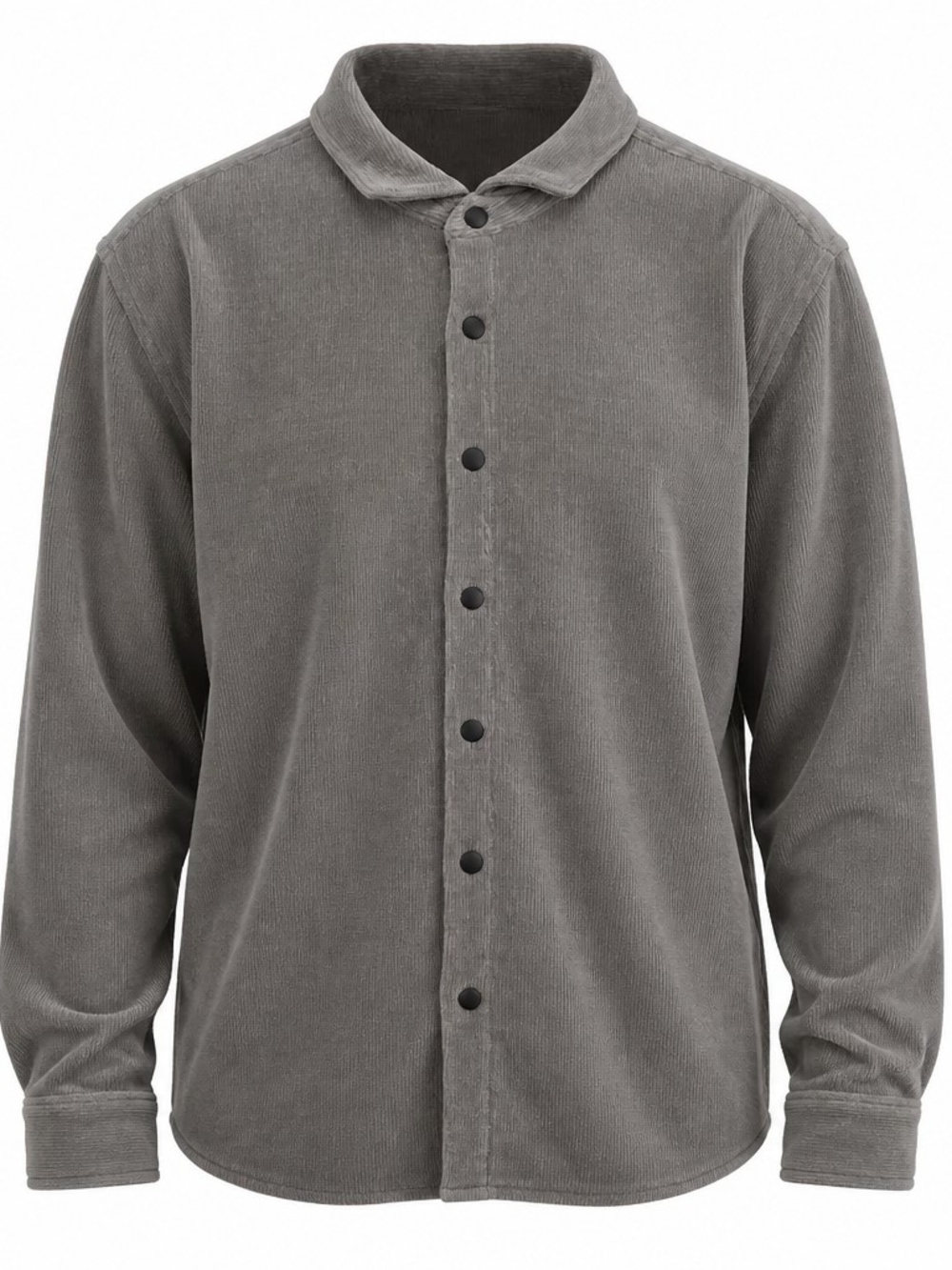 Kenneth Cole Active Men's Gray Corduroy Snap Button Shirt Jacket XL